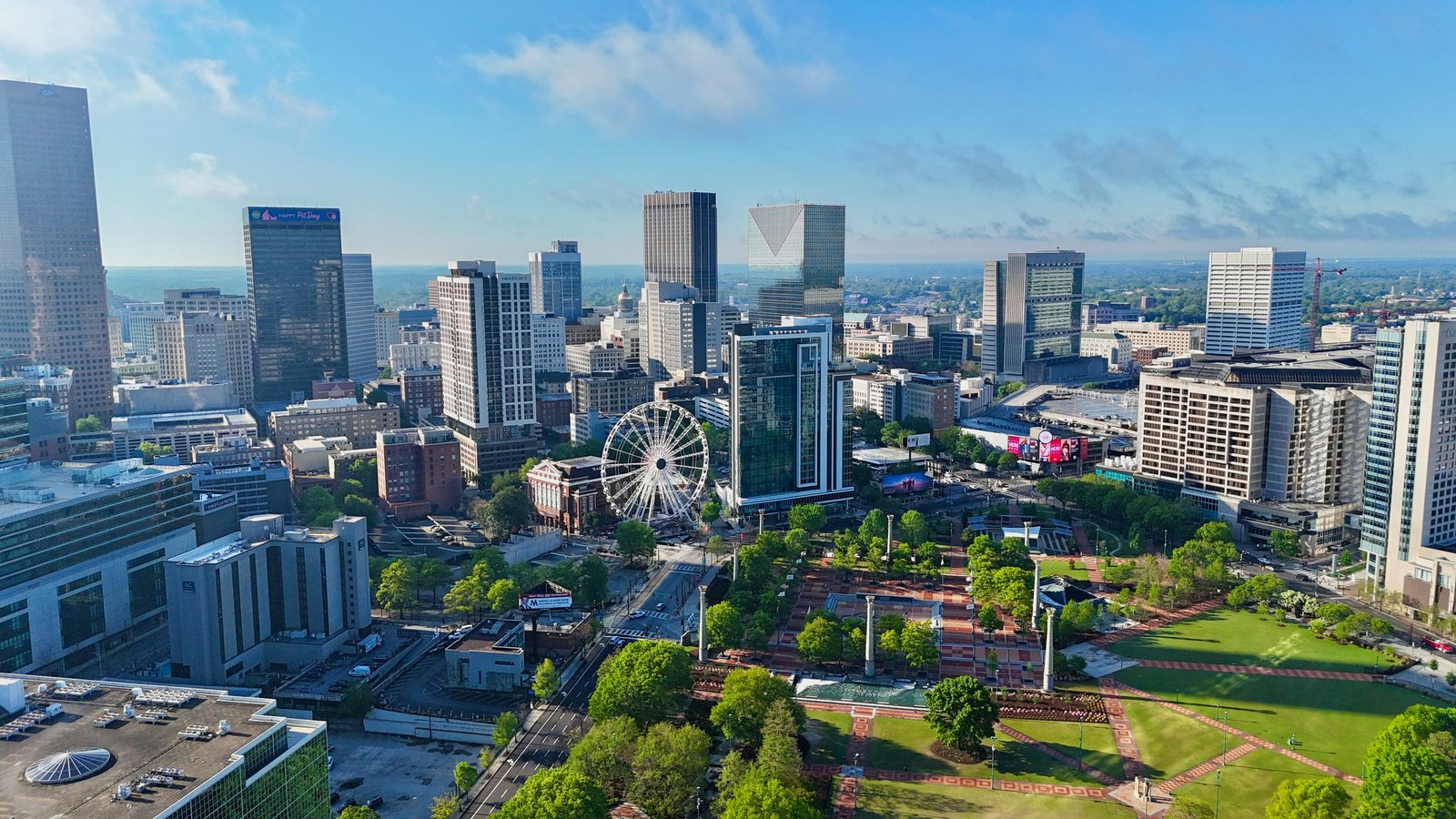 Aerial view of Atlanta skyline